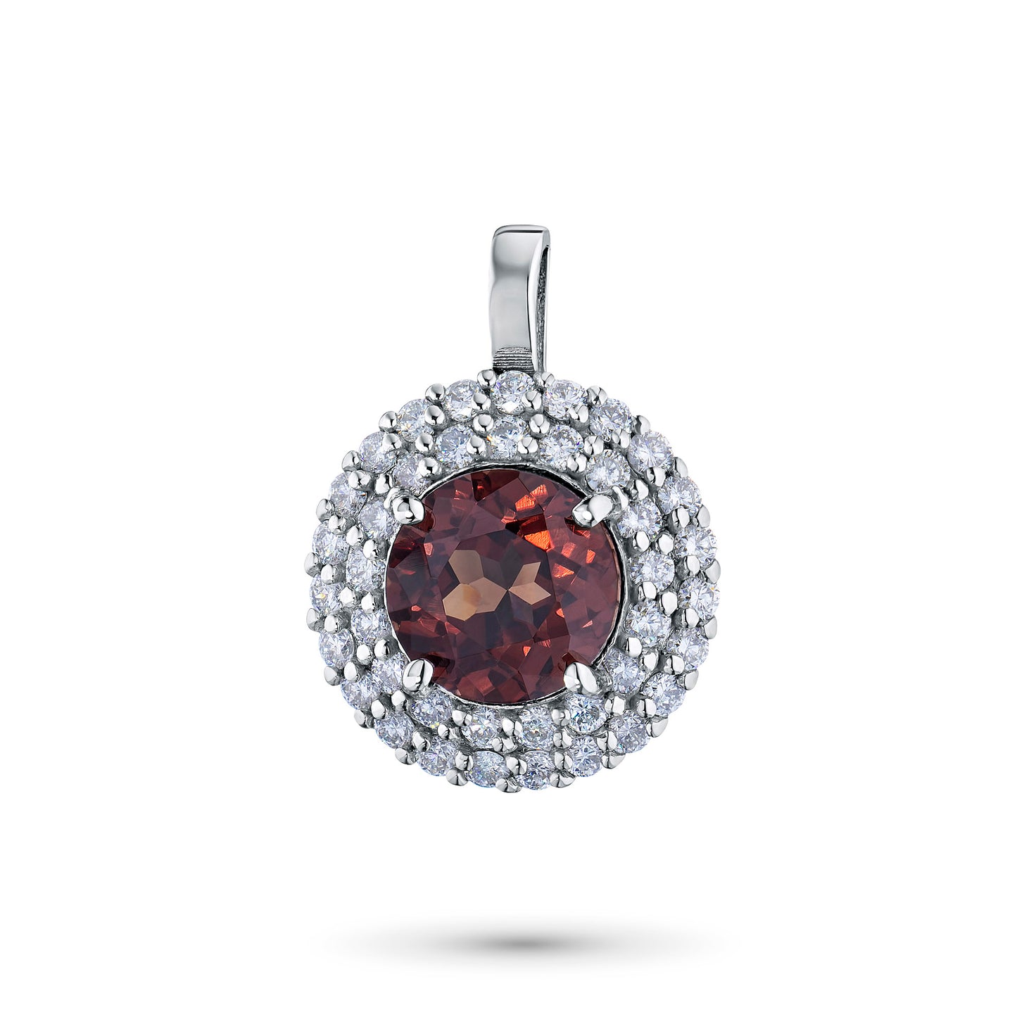 14K White Gold Pendant with Lab-Created Diamonds 3.840 CT.TW
