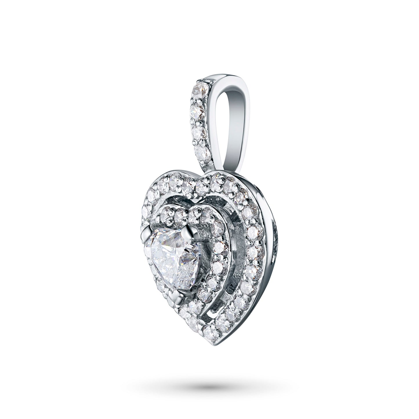 14K White Gold Pendant with Lab-Created Diamonds 8.850 CT.TW
