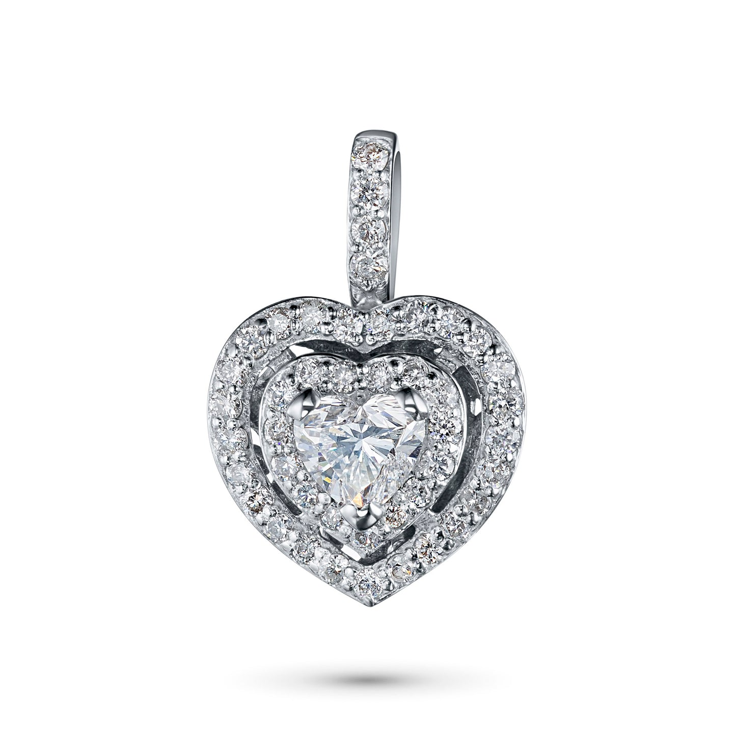 14K White Gold Pendant with Lab-Created Diamonds 8.850 CT.TW