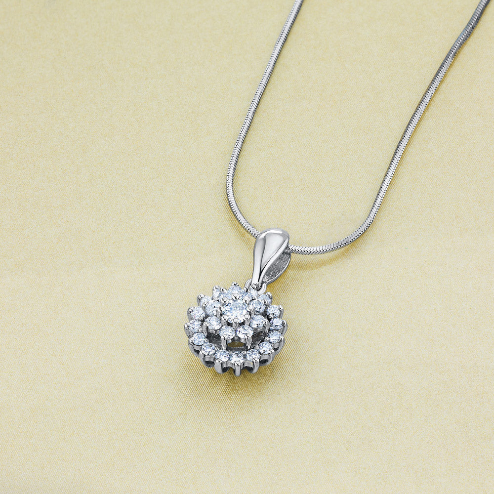 14K White Gold Pendant with Natural Diamonds 7.070 CT.TW