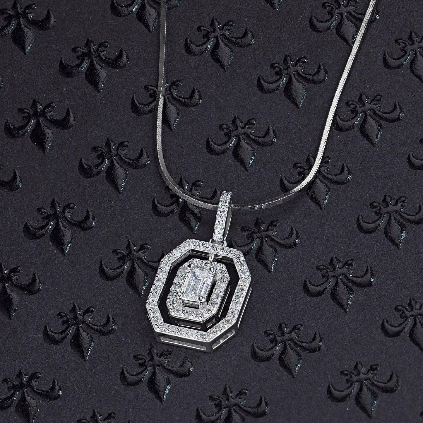 14K White Gold Pendant with Lab-Created Diamonds 22.980 CT.TW