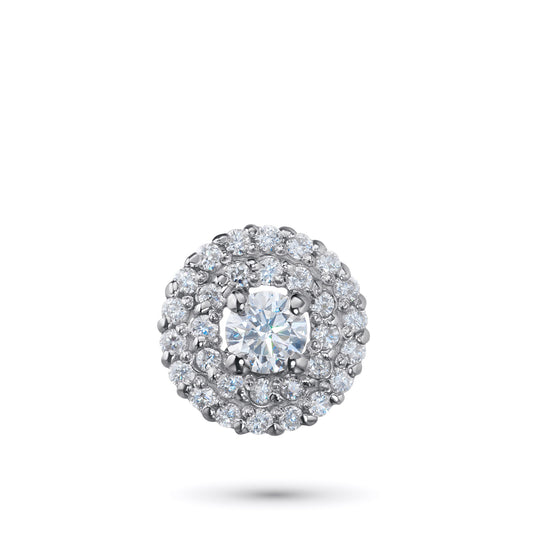 14K White Gold Pendant with Natural Diamonds 5.160 CT.TW