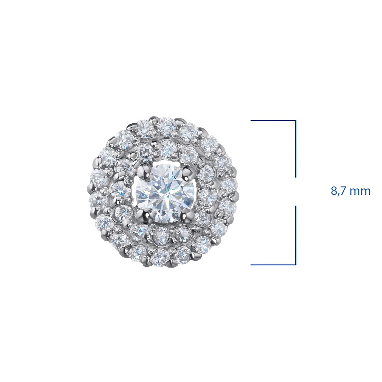 14K White Gold Pendant with Natural Diamonds 5.160 CT.TW
