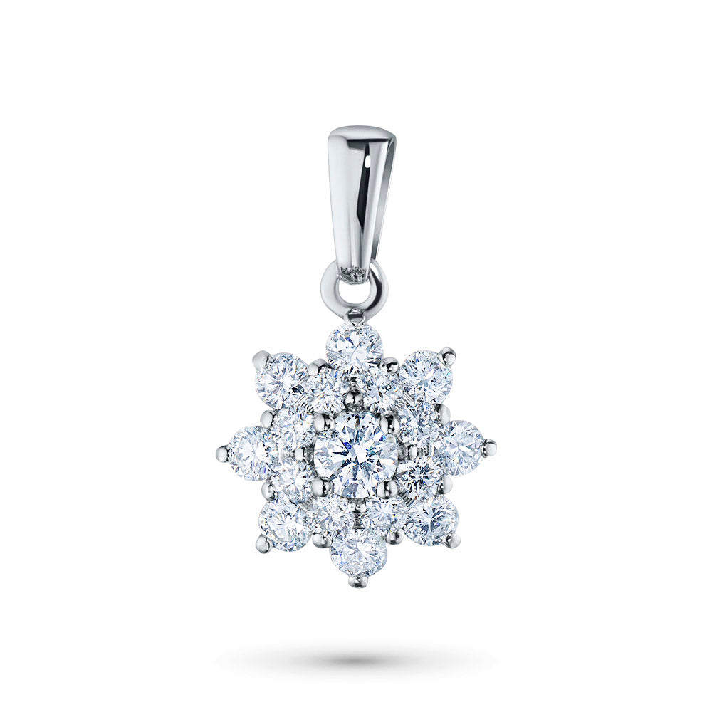 14K White Gold Pendant with Lab-Created Diamonds 6.120 CT.TW