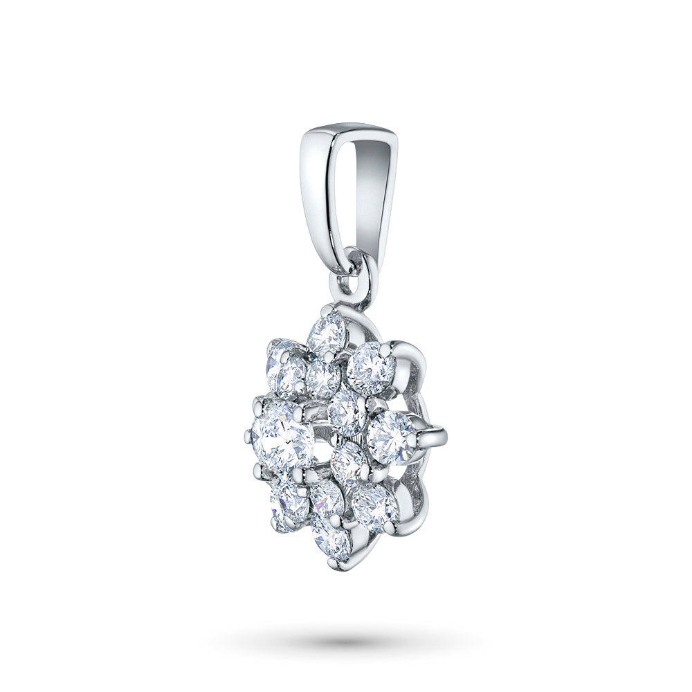 14K White Gold Pendant with Lab-Created Diamonds 6.120 CT.TW