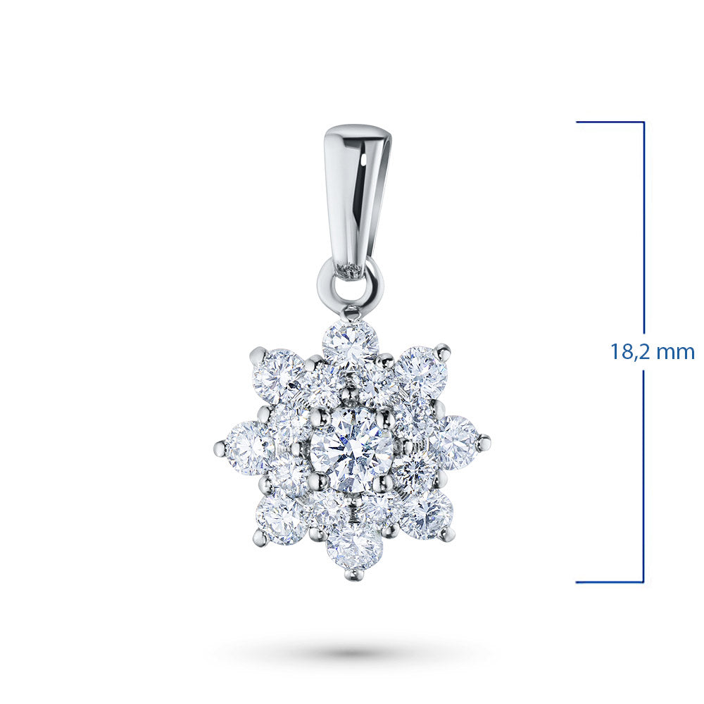 14K White Gold Pendant with Lab-Created Diamonds 6.120 CT.TW
