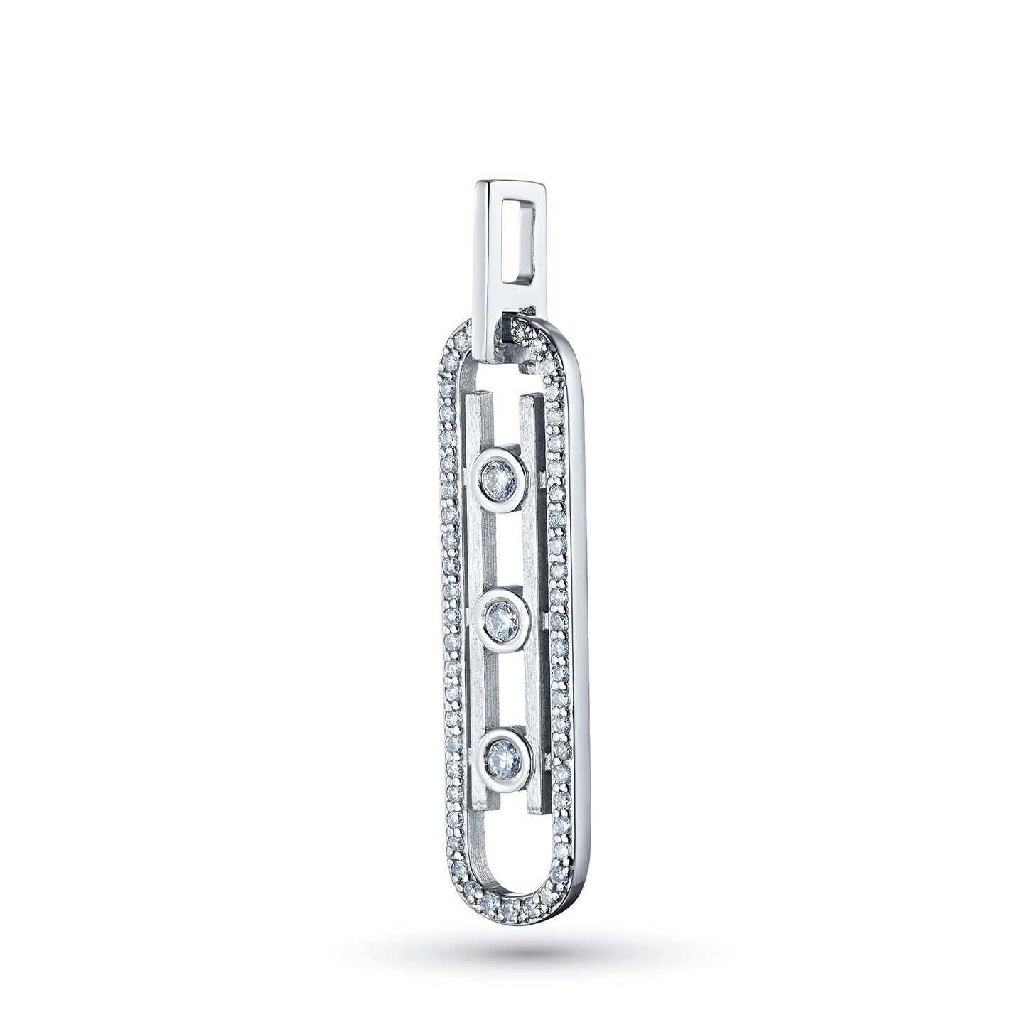 Sterling Silver Pendant with Lab-Created Diamonds 14.400 CT.TW