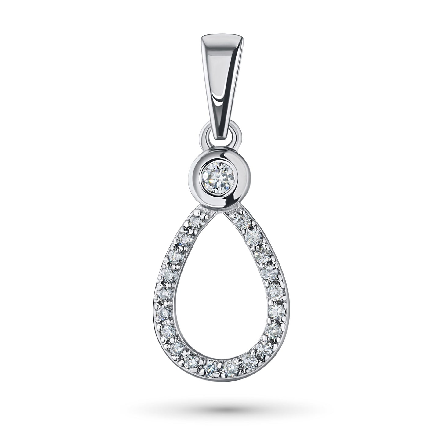14K White Gold Pendant with Natural Diamonds 2.400 CT.TW