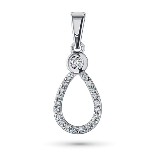 14K White Gold Pendant with Natural Diamonds 2.400 CT.TW