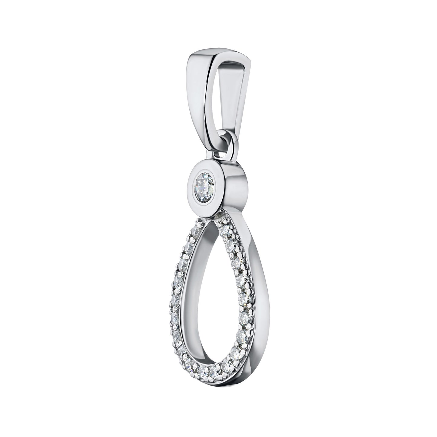 14K White Gold Pendant with Natural Diamonds 2.400 CT.TW