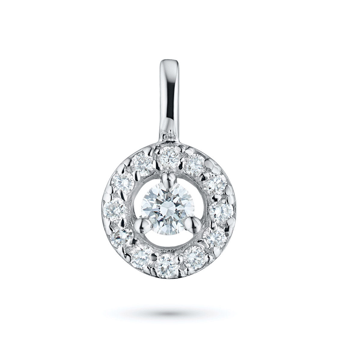 14K White Gold Pendant with Natural Diamonds 1.780 CT.TW