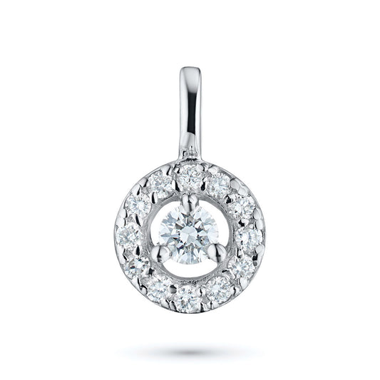 14K White Gold Pendant with Natural Diamonds 1.780 CT.TW