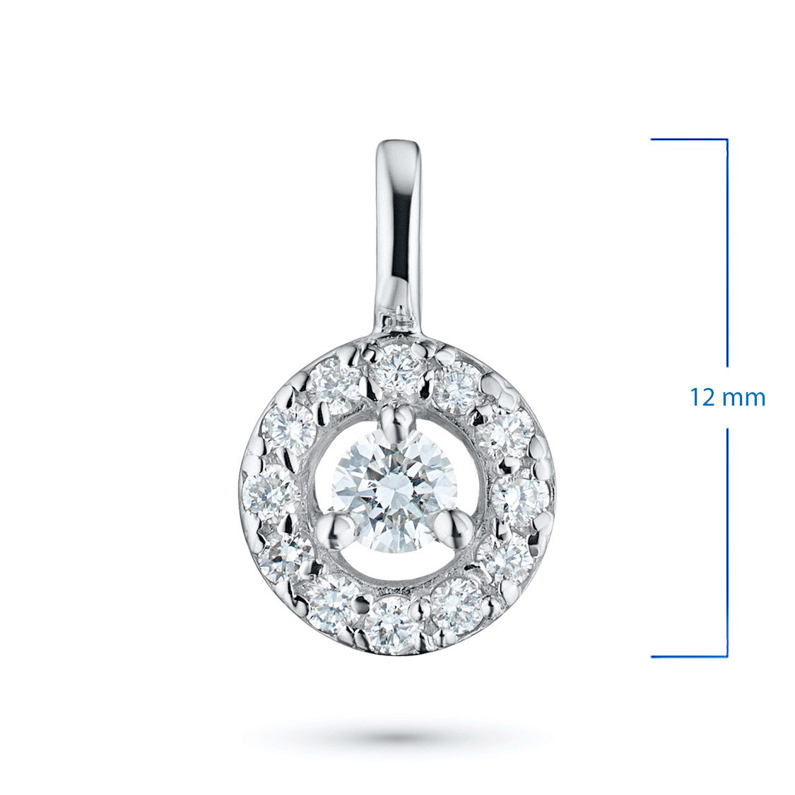 14K White Gold Pendant with Natural Diamonds 1.780 CT.TW