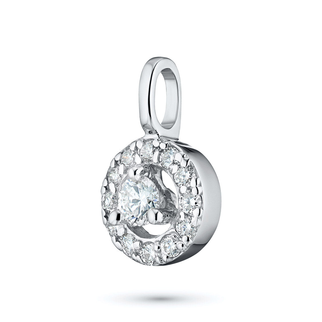 14K White Gold Pendant with Natural Diamonds 1.780 CT.TW