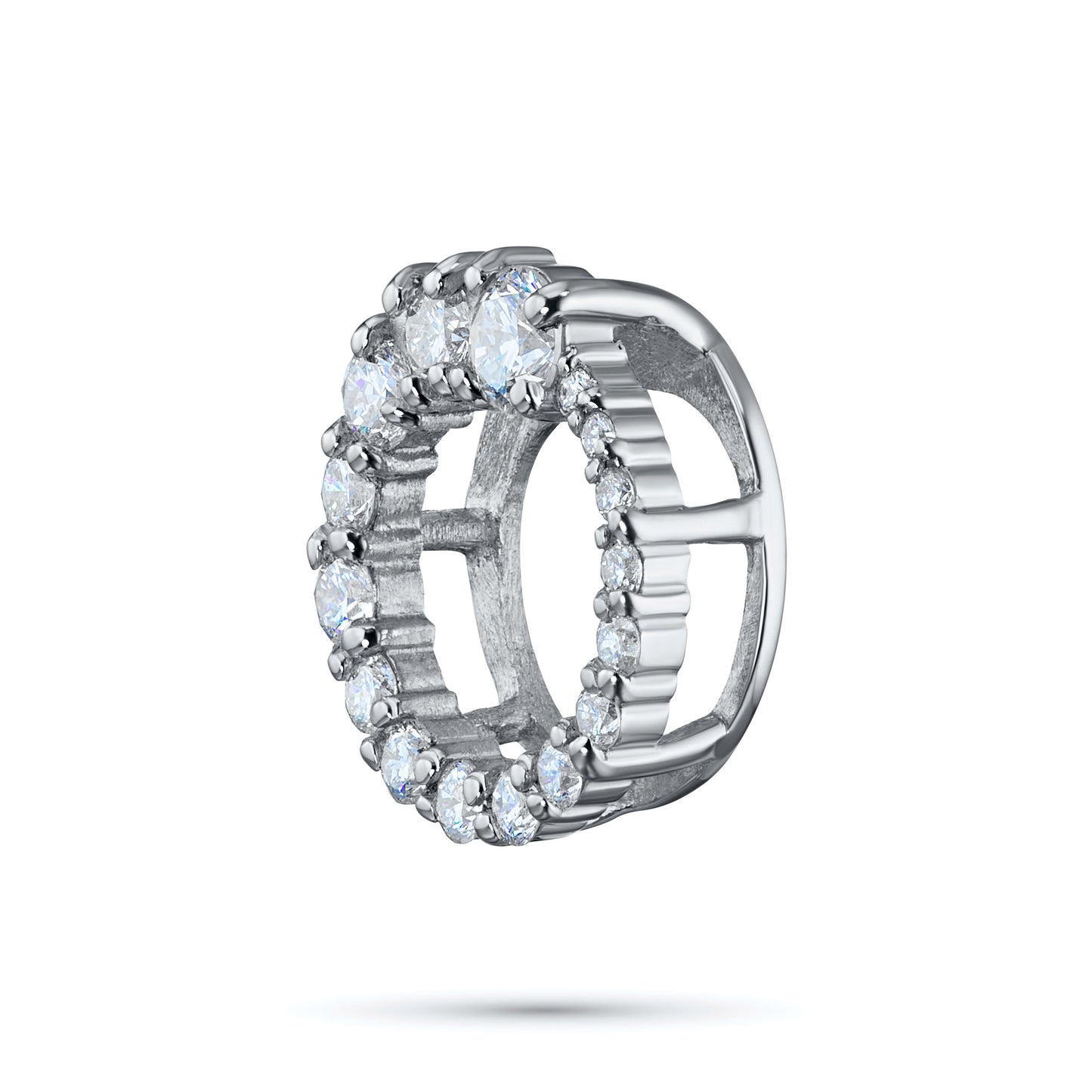 14K White Gold Pendant with Natural Diamonds 0.990 CT.TW