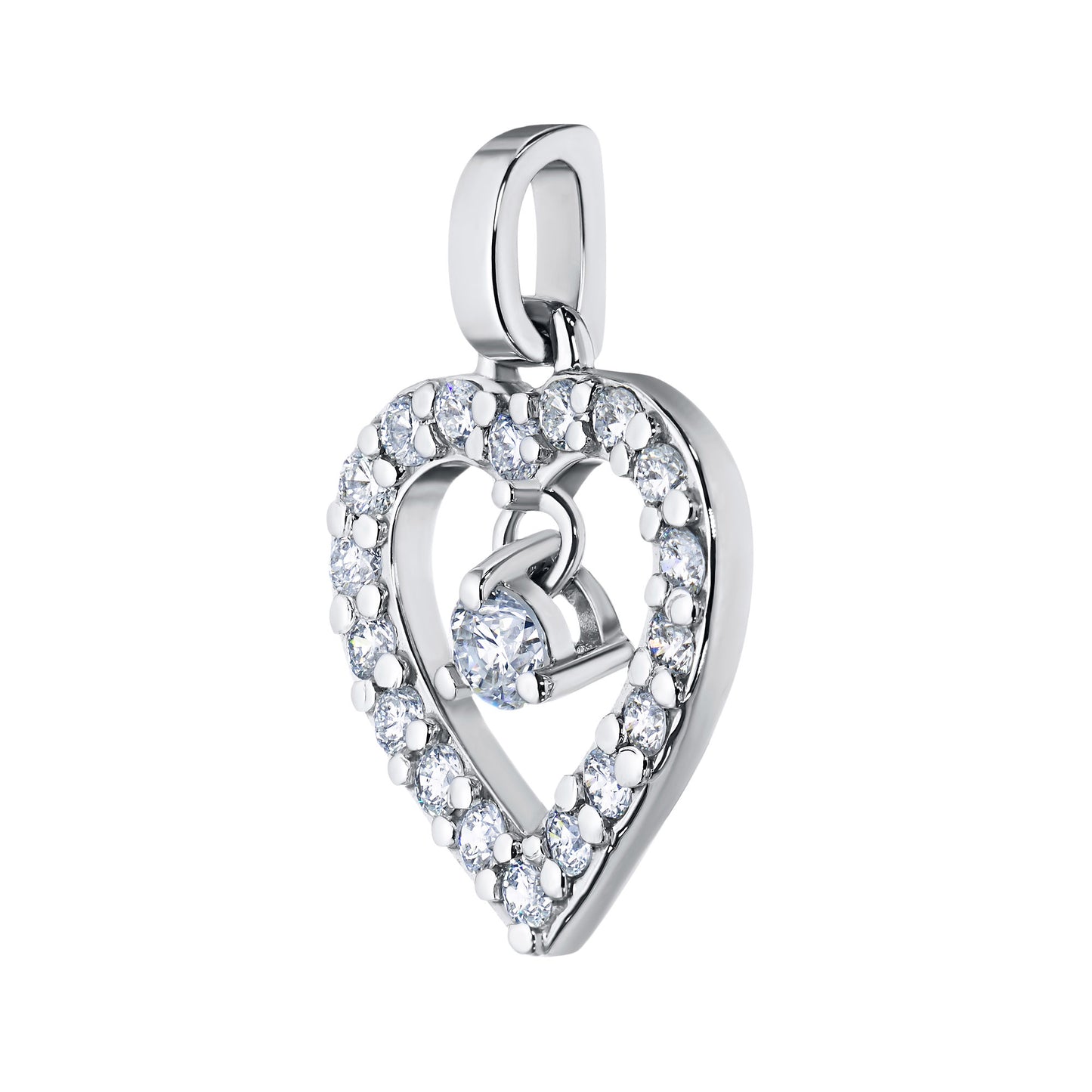 14K White Gold Pendant with Lab-Created Diamonds 8.530 CT.TW