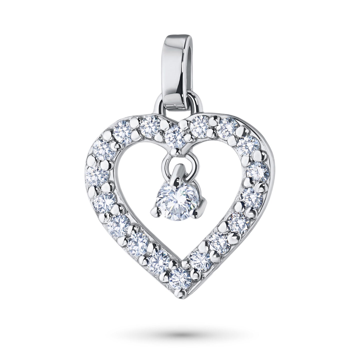 14K White Gold Pendant with Lab-Created Diamonds 8.530 CT.TW