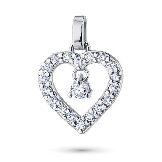 14K White Gold Pendant with Lab-Created Diamonds 8.530 CT.TW