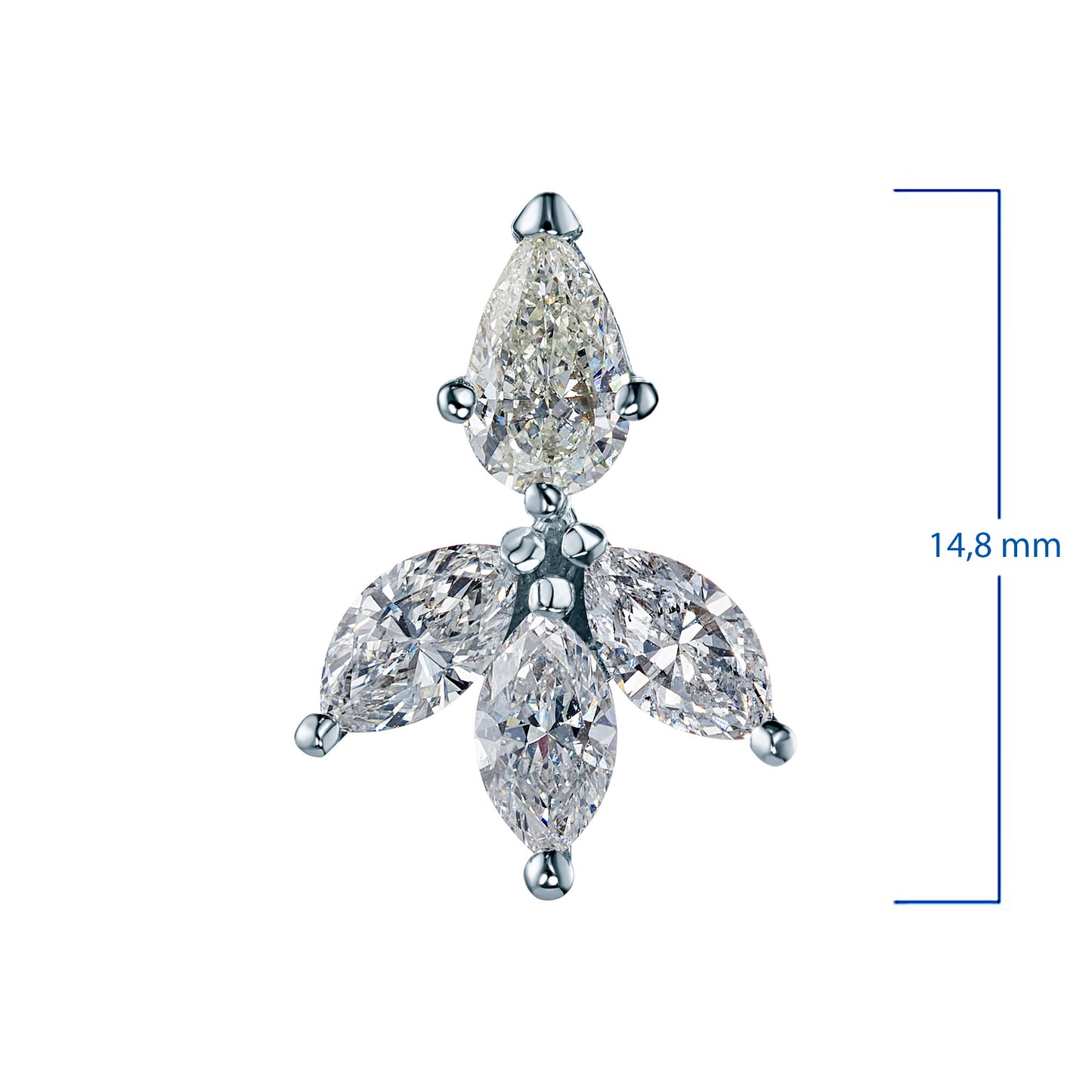14K Yellow Gold Pendant with Lab-Created Diamonds 5.720 CT.TW