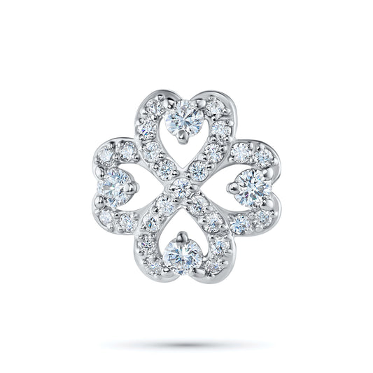 14K White Gold Pendant with Natural Diamonds 5.140 CT.TW