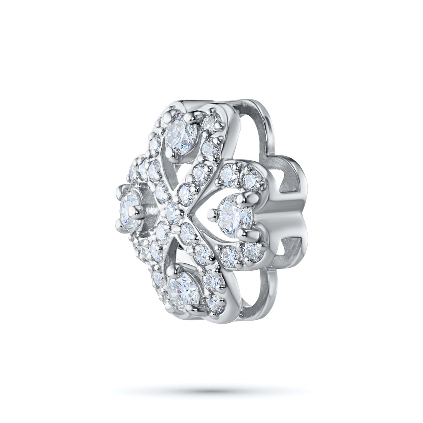 14K White Gold Pendant with Natural Diamonds 5.140 CT.TW
