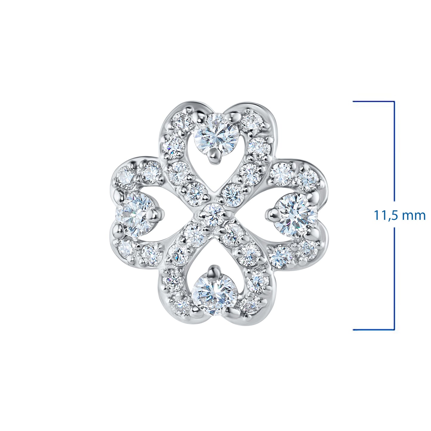 14K White Gold Pendant with Natural Diamonds 5.140 CT.TW