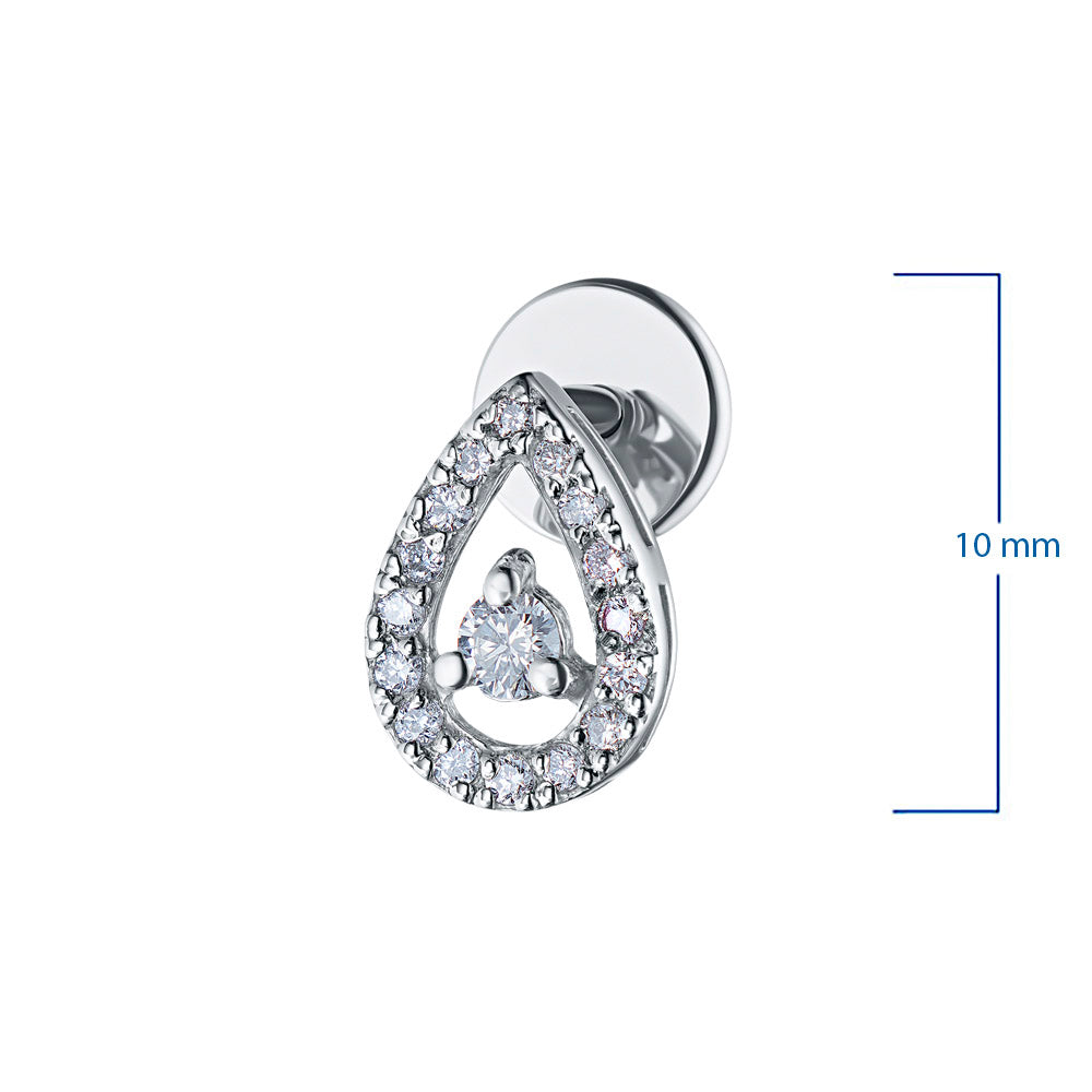 14K White Gold Earring Studs with Natural Diamonds 4.780 CT.TW
