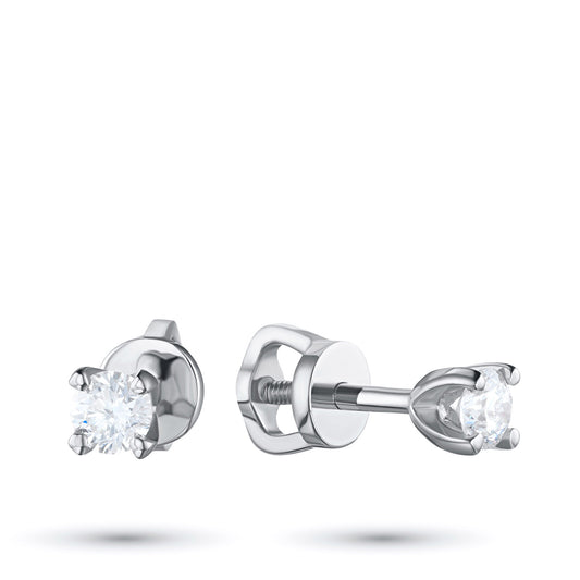 14K White Gold Earring Studs with Lab-Created Diamonds 1.390 CT.TW