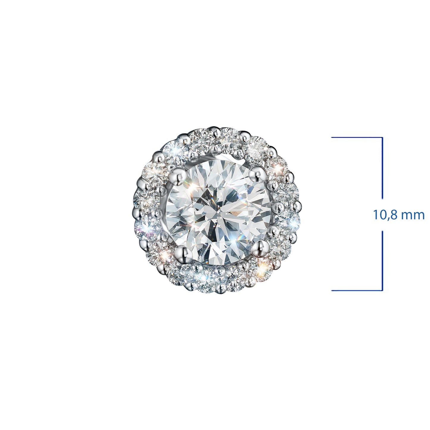 14K Yellow Gold Earring Studs with Lab-Created Diamonds 18.580 CT.TW