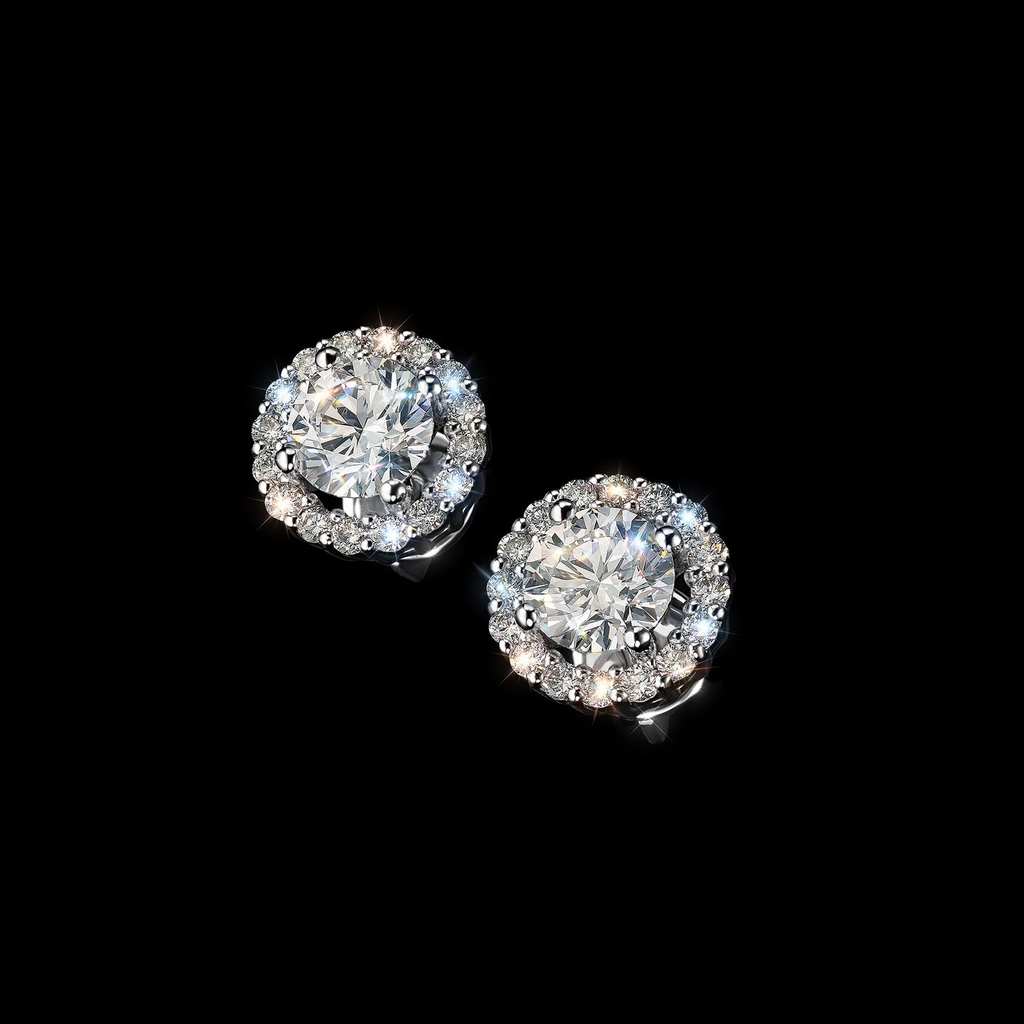 14K Yellow Gold Earring Studs with Lab-Created Diamonds 18.580 CT.TW