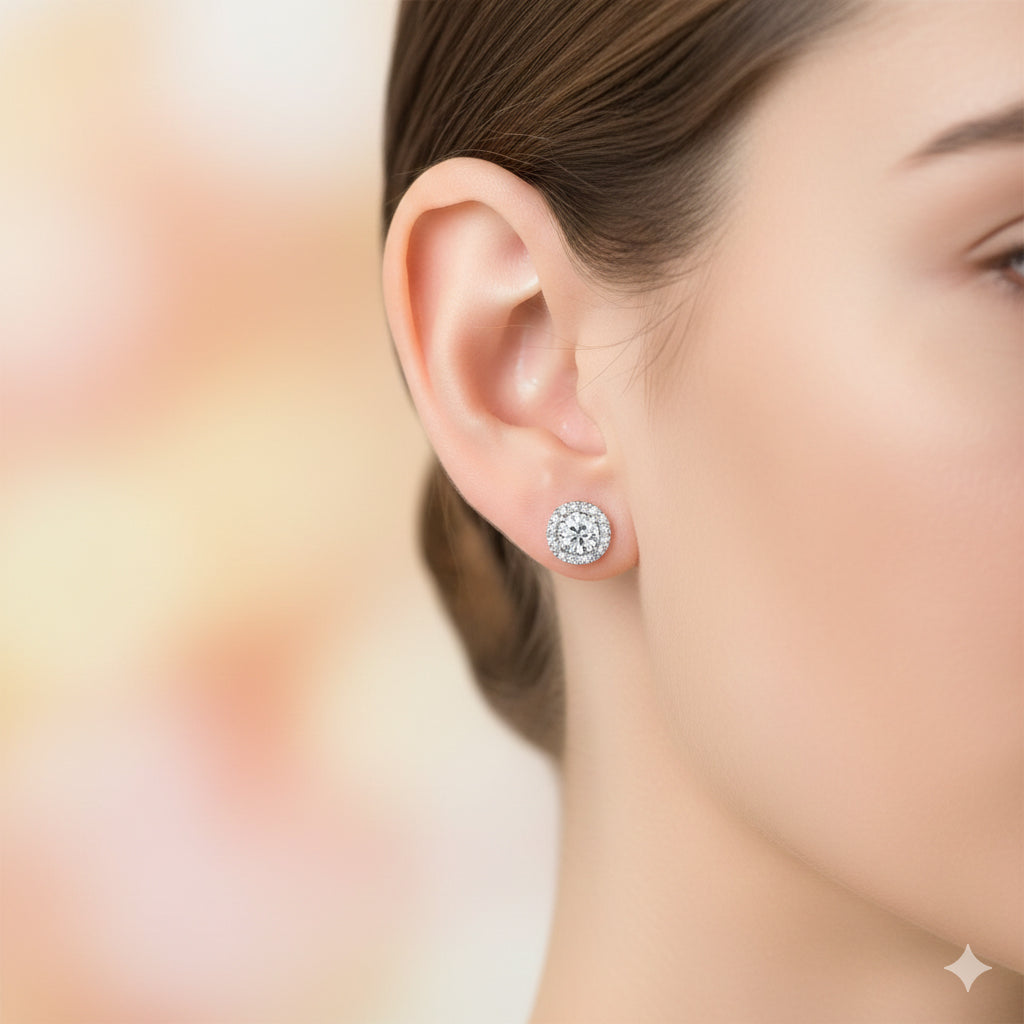 14K Yellow Gold Earring Studs with Lab-Created Diamonds 18.580 CT.TW