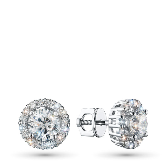 14K Yellow Gold Earring Studs with Lab-Created Diamonds 18.580 CT.TW
