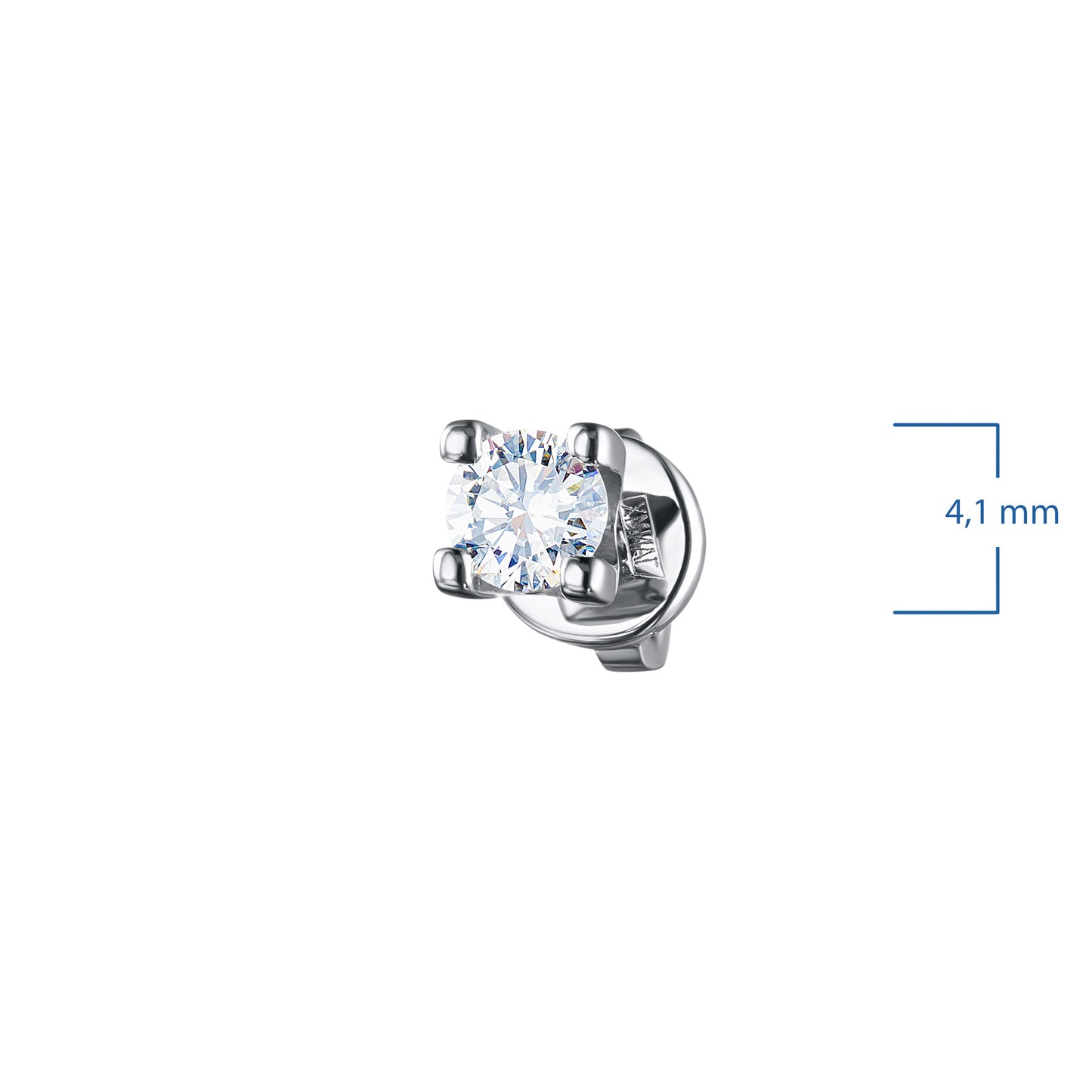 14K White Gold Earring Studs with Natural Diamonds 1.070 CT.TW