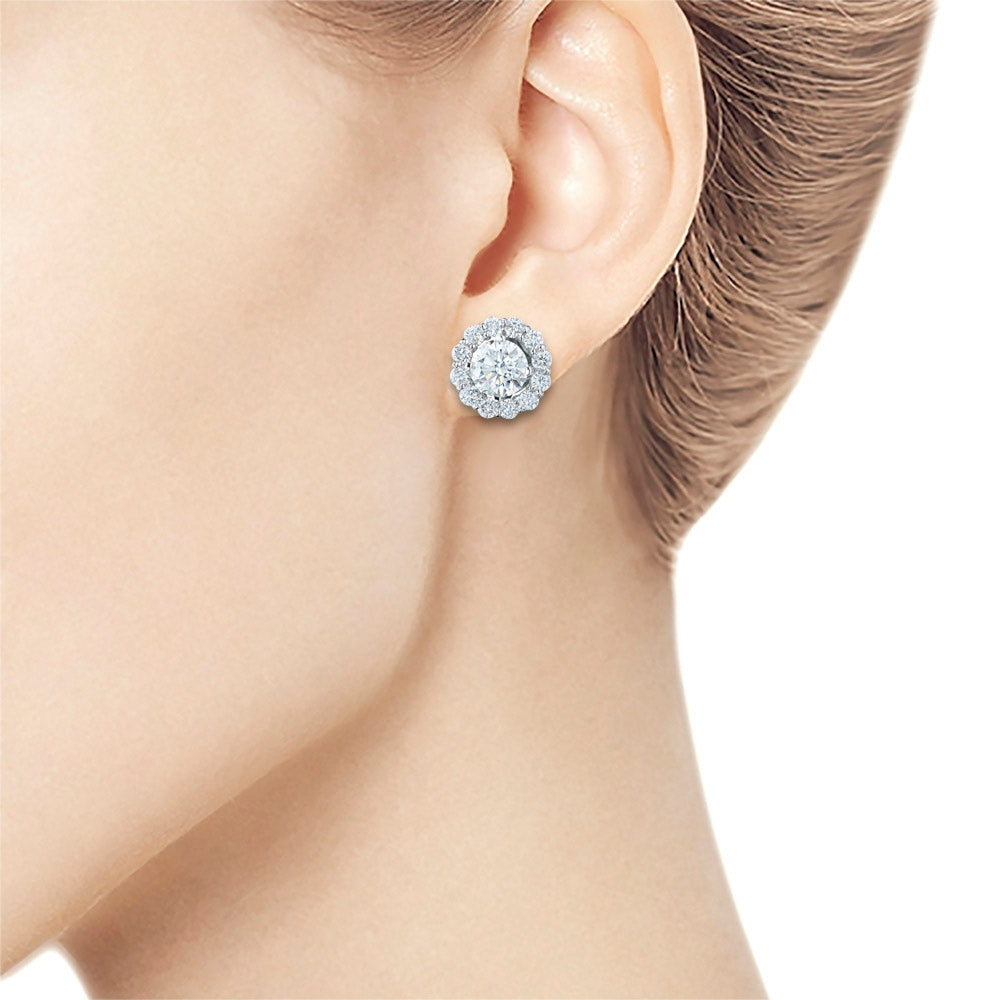 14K Yellow Gold Earring Studs with Lab-Created Diamonds 24.960 CT.TW