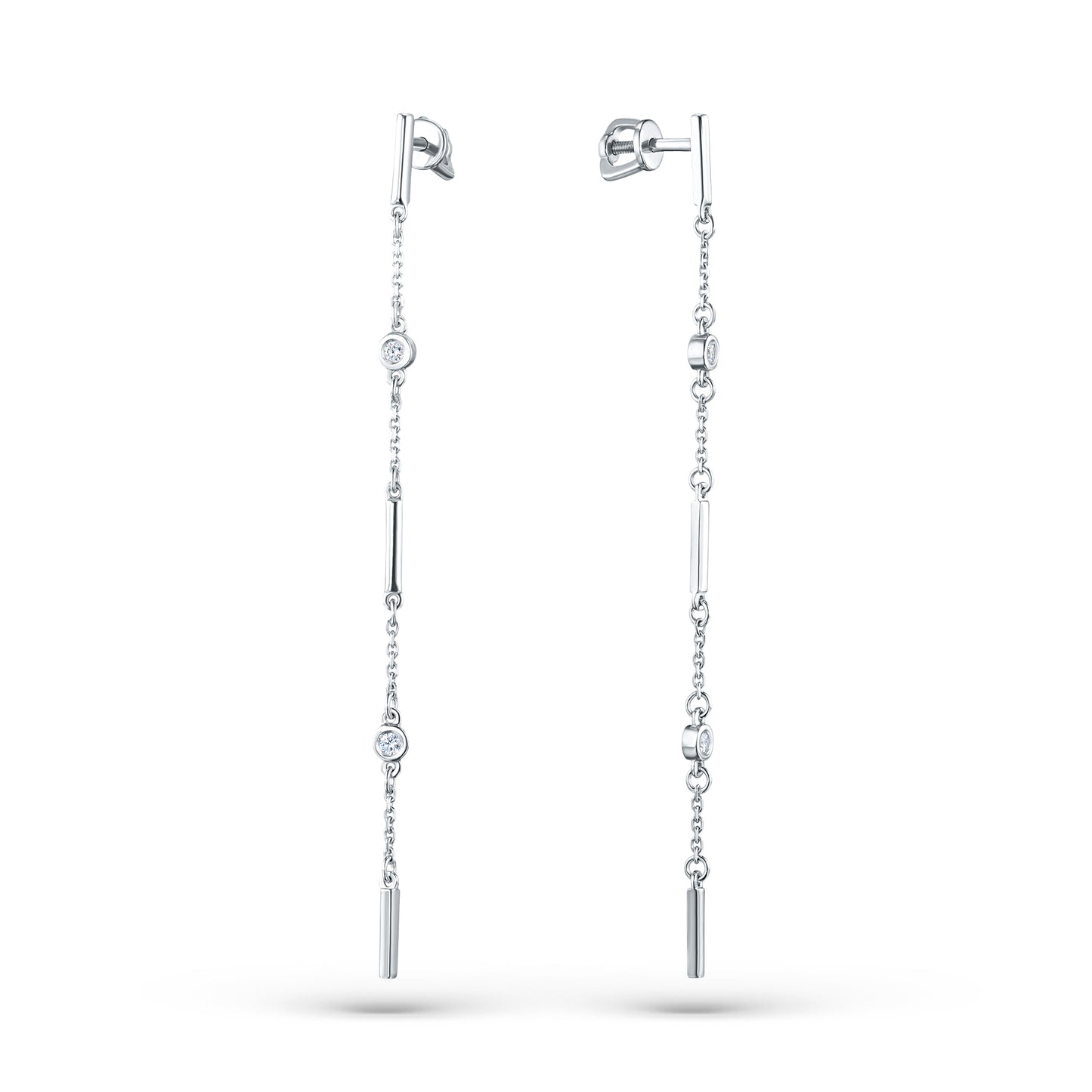 14K Yellow Gold Earring Studs with Natural Diamonds 0.360 CT.TW