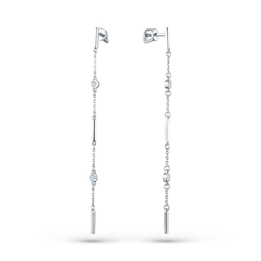 14K Yellow Gold Earring Studs with Natural Diamonds 0.360 CT.TW