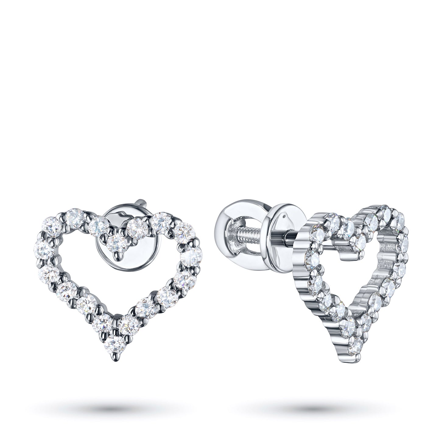 Sterling Silver Earring Studs with Lab-Created Diamonds 17.030 CT.TW