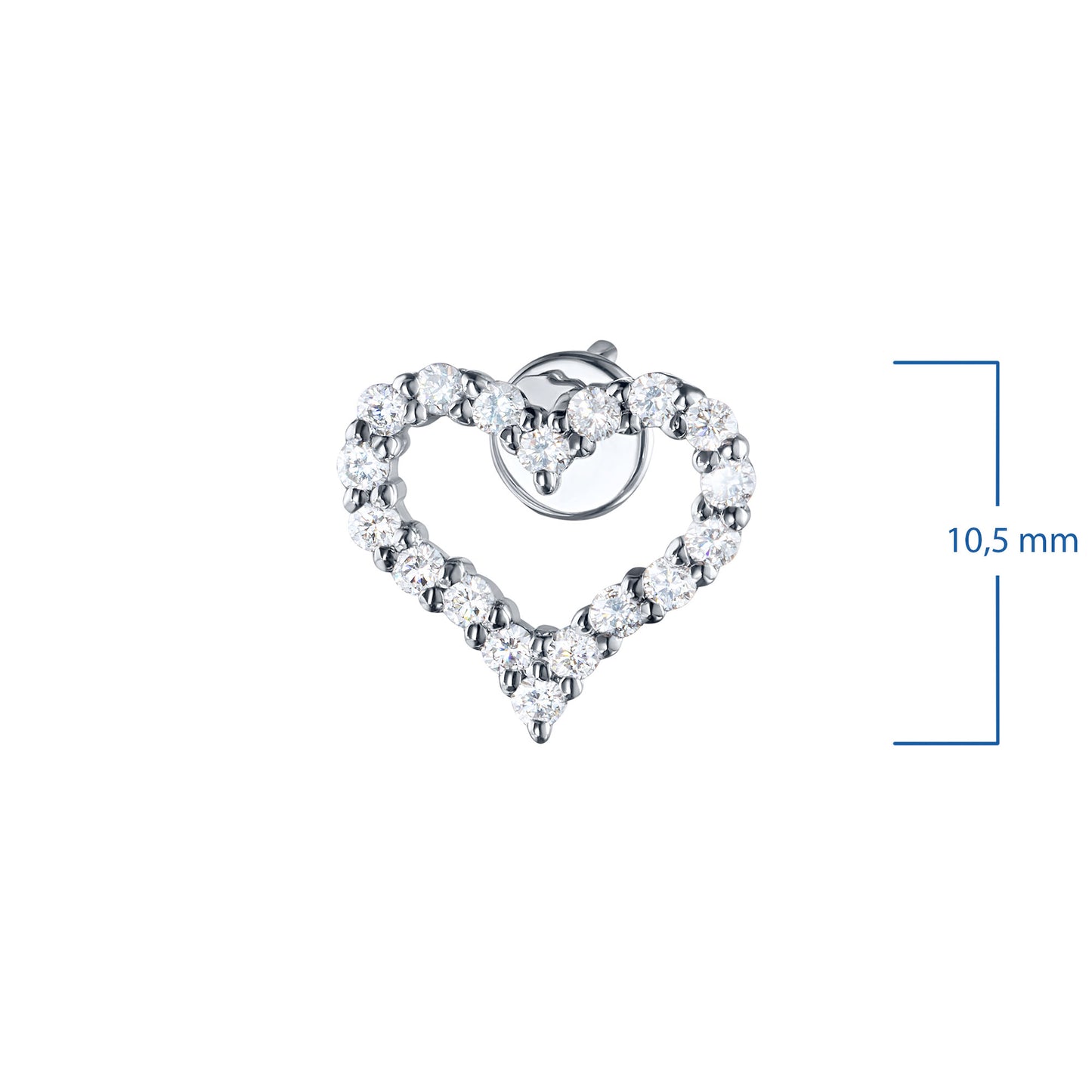 Sterling Silver Earring Studs with Lab-Created Diamonds 17.030 CT.TW