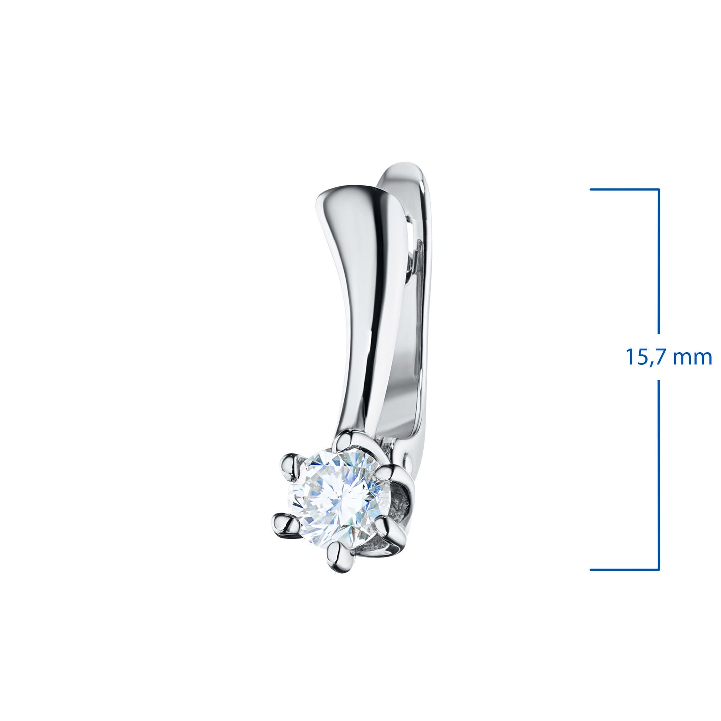 14K White Gold Earrings with Natural Diamonds 1.020 CT.TW