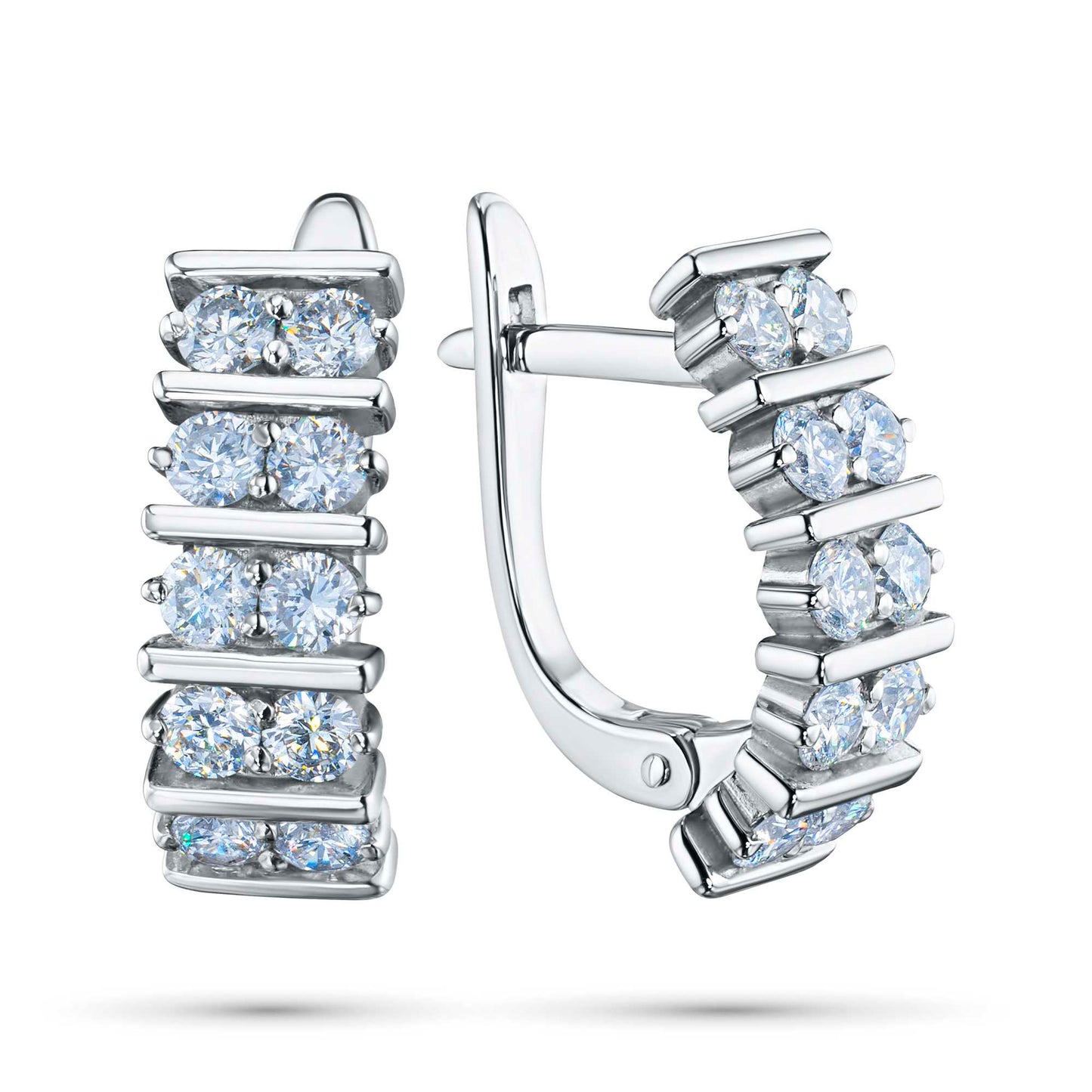 14K White Gold Earrings with Lab-Created Diamonds 26.720 CT.TW