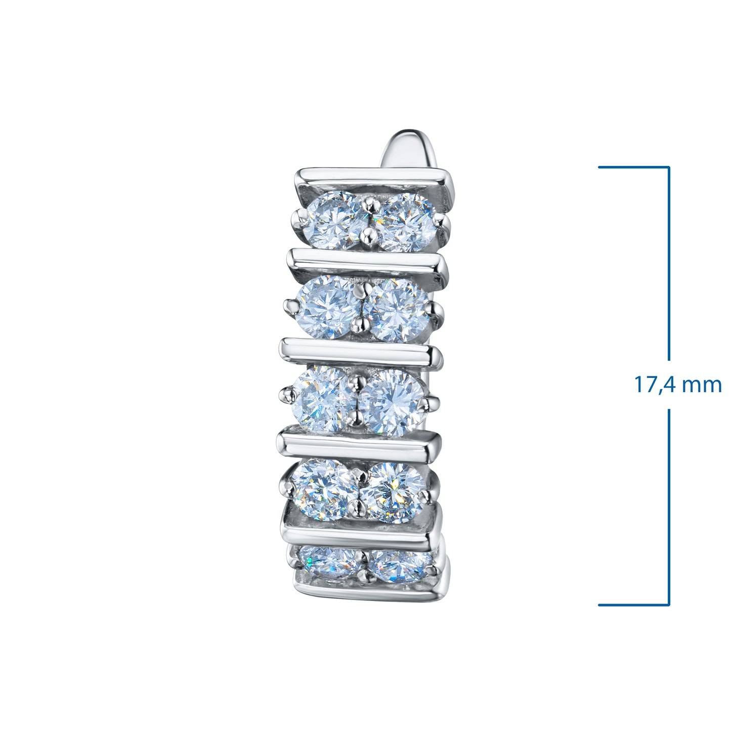 14K White Gold Earrings with Lab-Created Diamonds 26.720 CT.TW