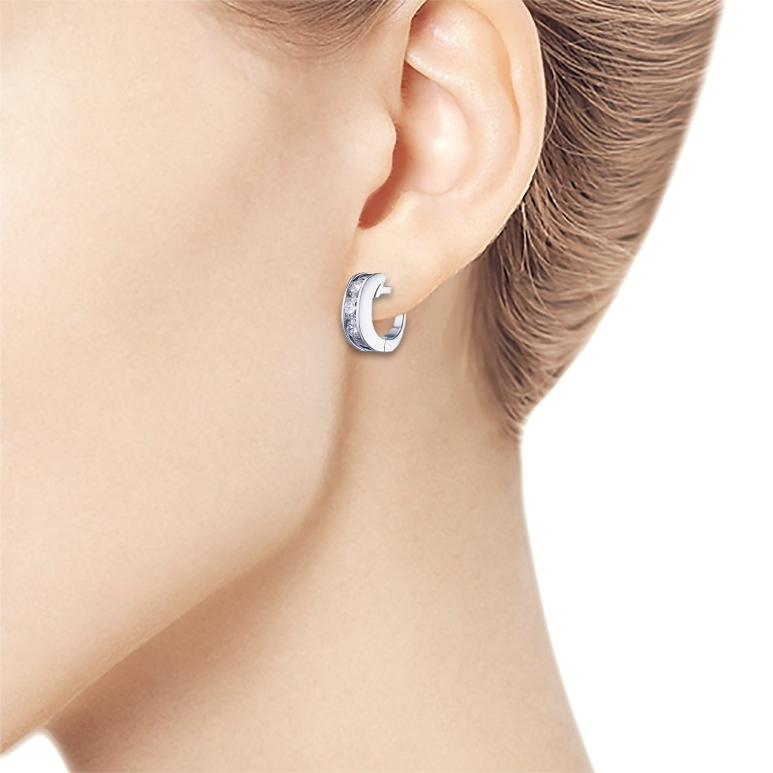 14K White Gold Earrings with Lab-Created Diamonds 5.020 CT.TW