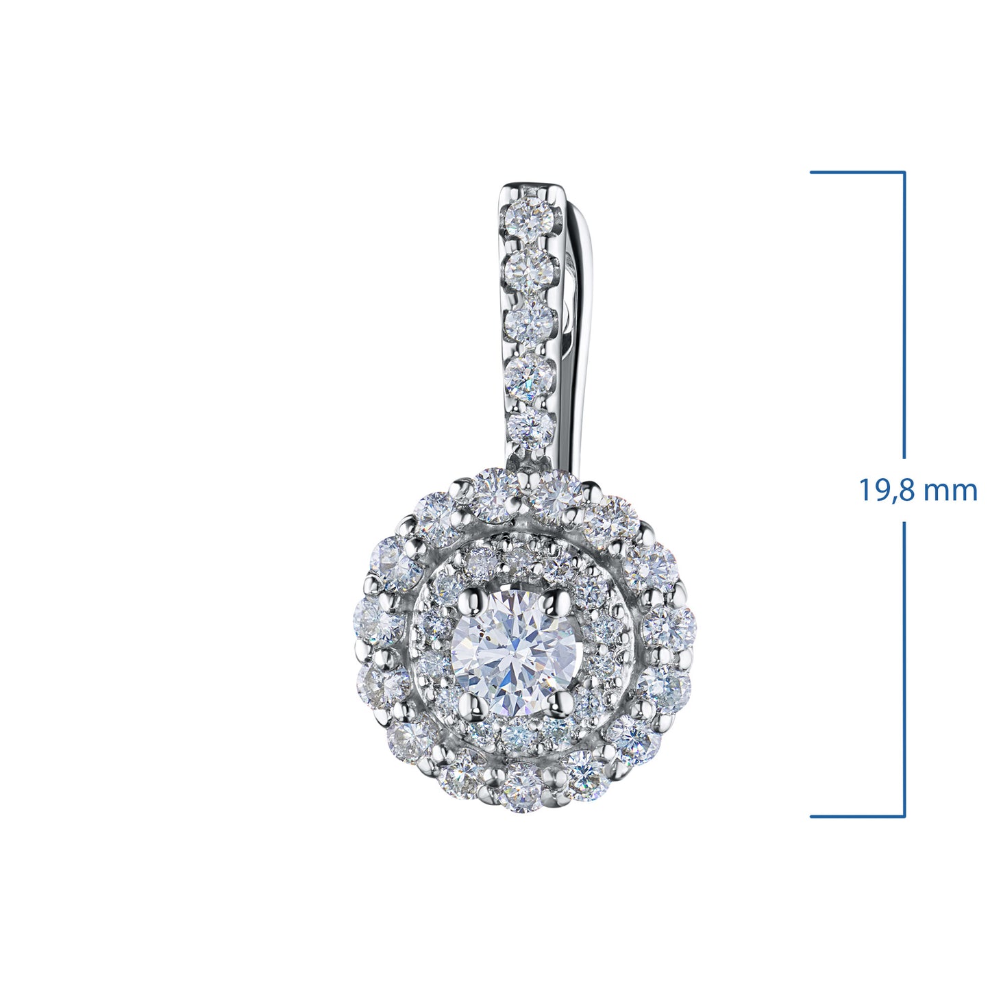 14K White Gold Earrings with Natural Diamonds 26.630 CT.TW