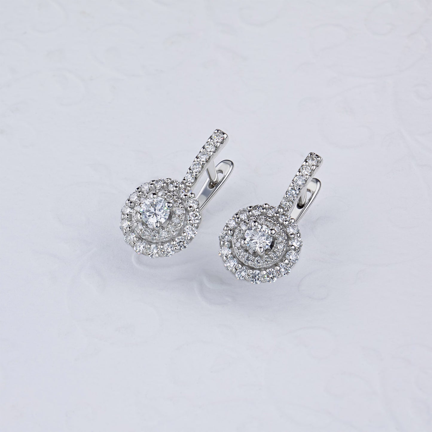14K White Gold Earrings with Natural Diamonds 26.630 CT.TW