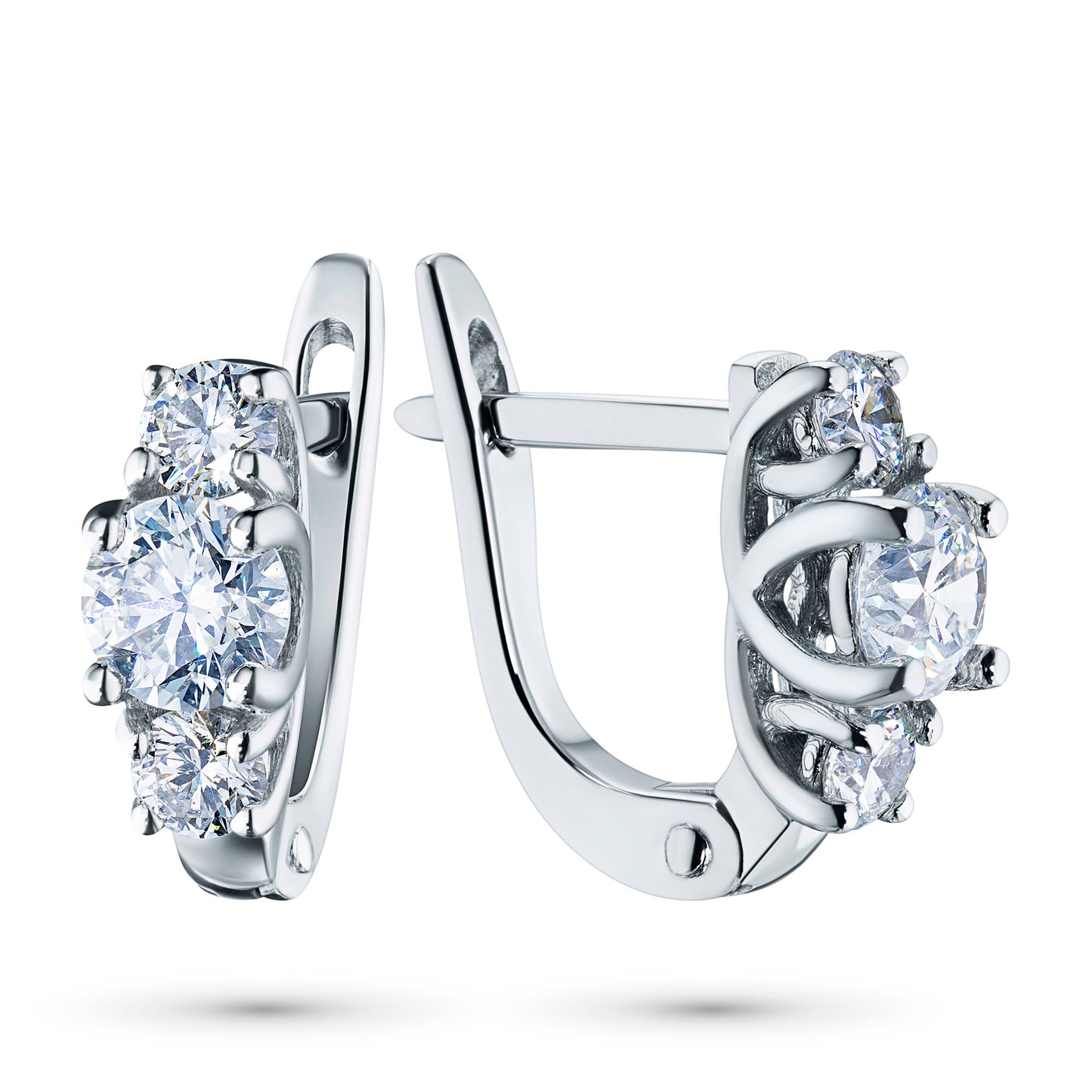 14K Yellow Gold Earrings with Natural Diamonds 2.500 CT.TW