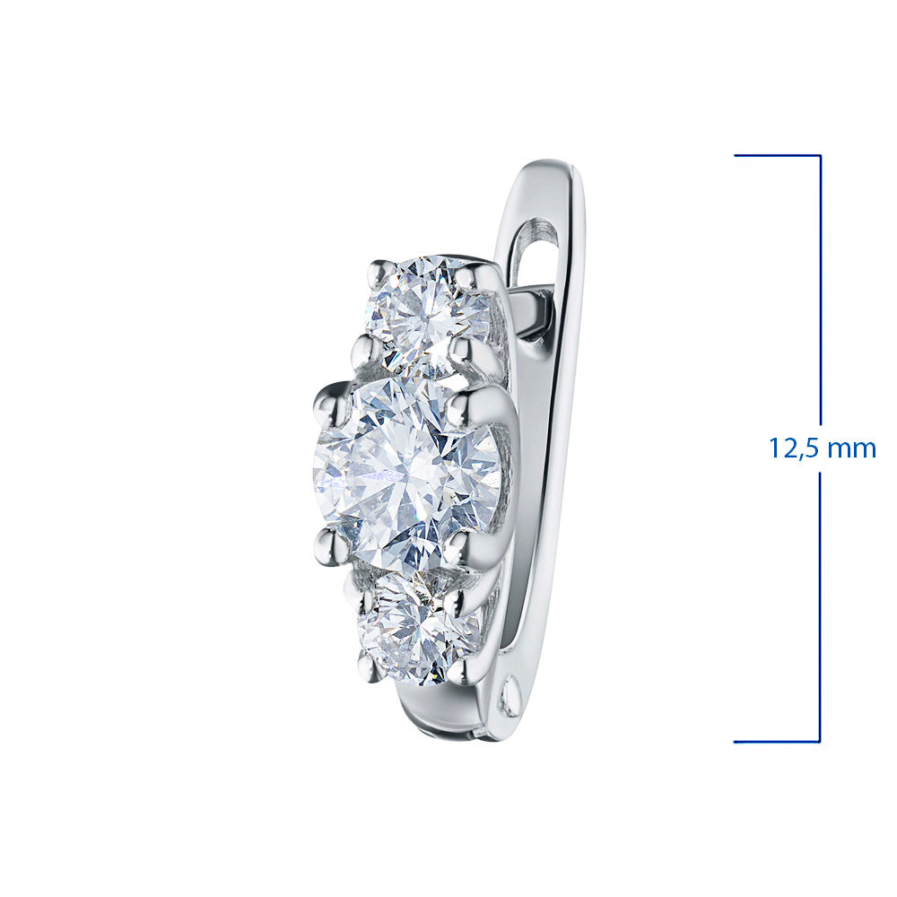 14K Yellow Gold Earrings with Natural Diamonds 2.500 CT.TW