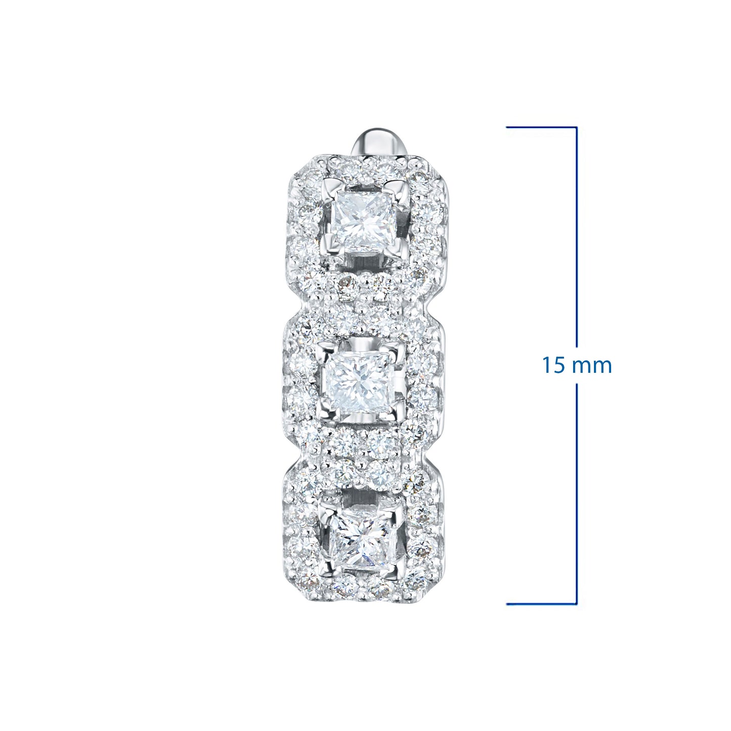14K White Gold Earrings with Natural Diamonds 24.910 CT.TW