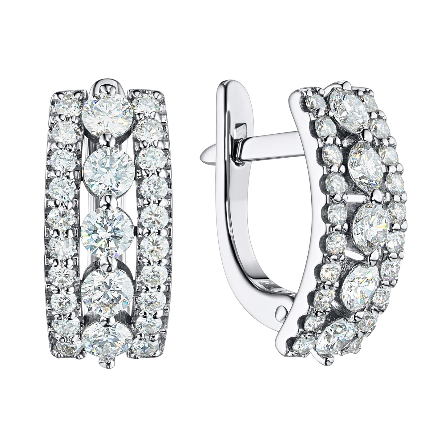 14K White Gold Earrings with Lab-Created Diamonds 28.190 CT.TW