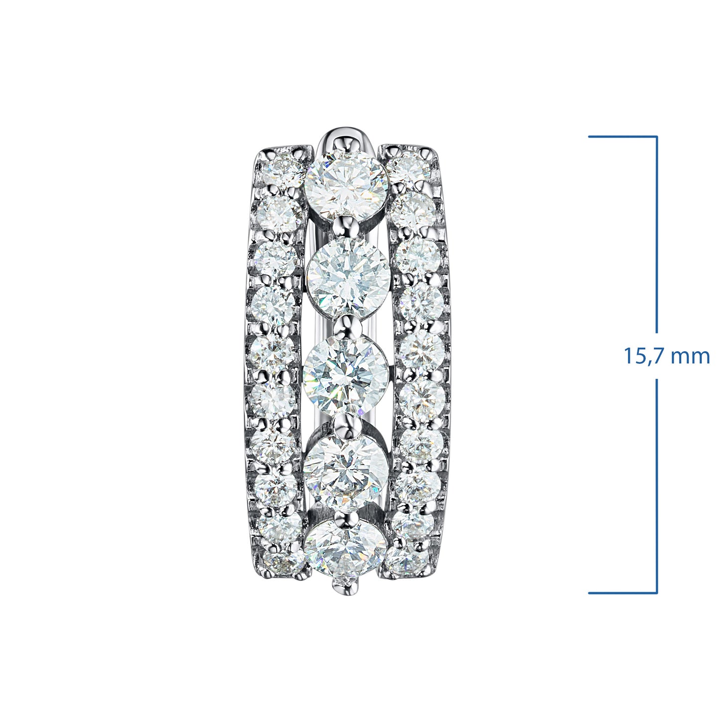 14K White Gold Earrings with Lab-Created Diamonds 28.190 CT.TW