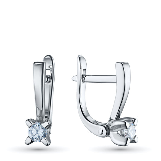 14K White Gold Earrings with Lab-Created Diamonds 1.390 CT.TW